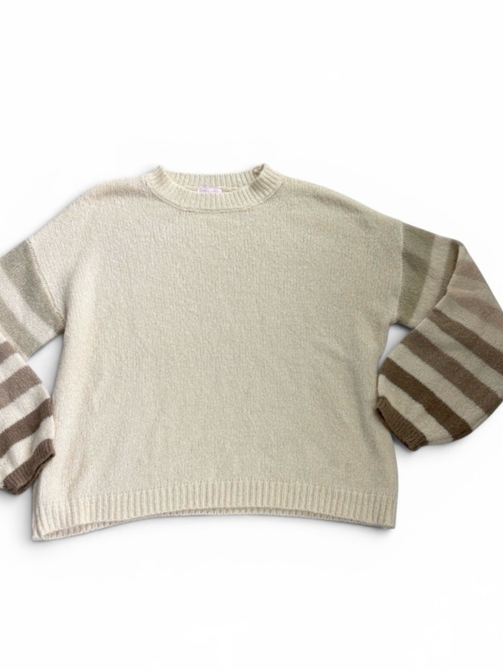Pink Lily Cream Knit Sweater Size M - Picture 2 of 7